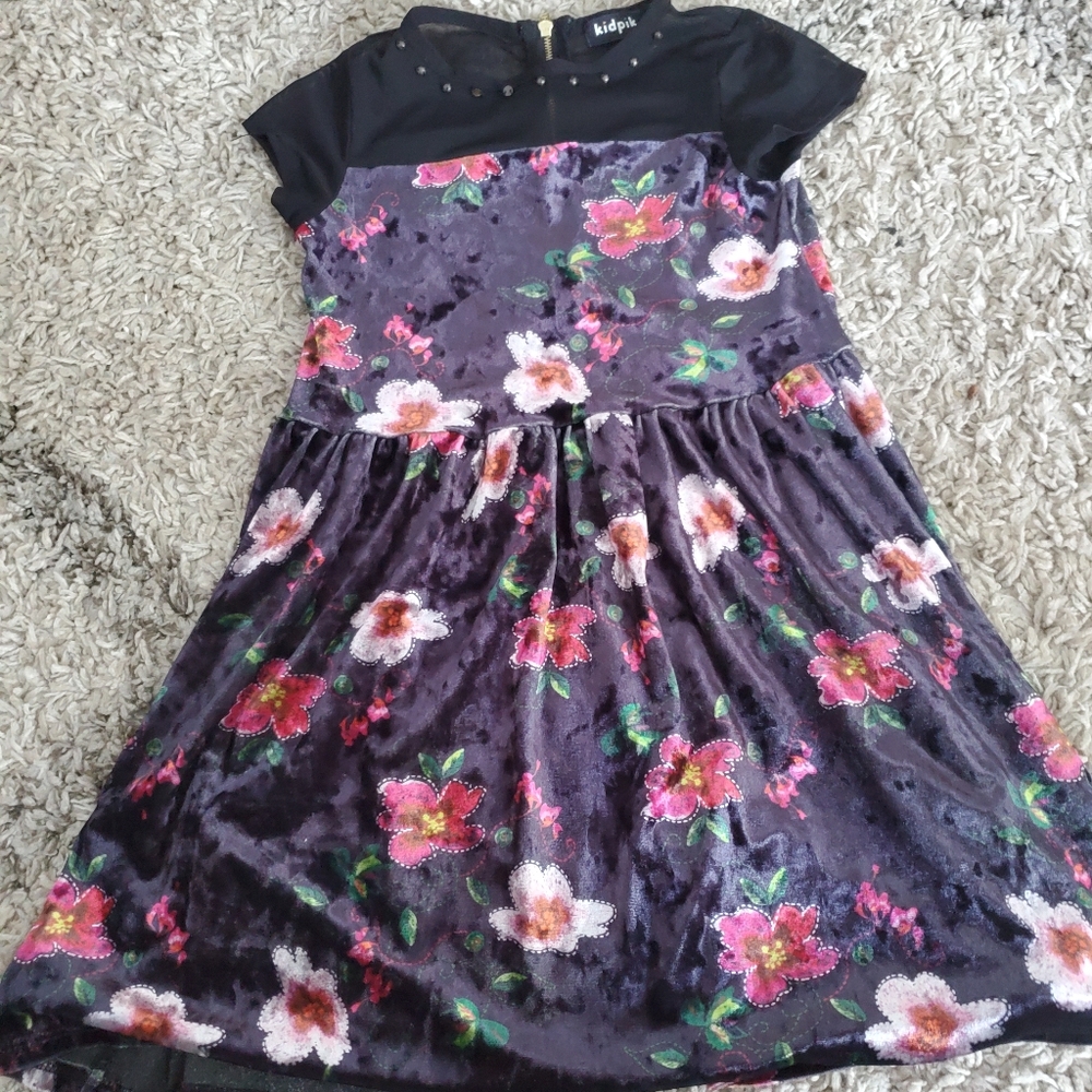 Black floral dress